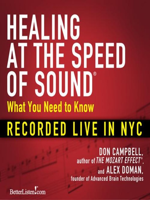 Title details for Healing at the Speed of Sound by Don Campbell - Available